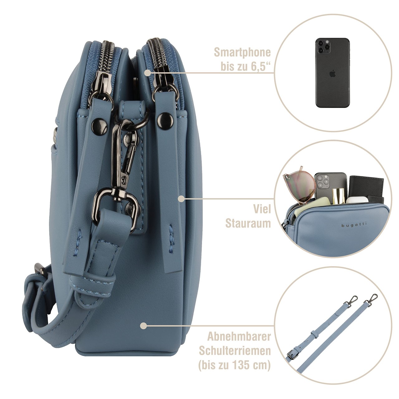 BUGATTI Handtaschen beige SHOULDER BAG