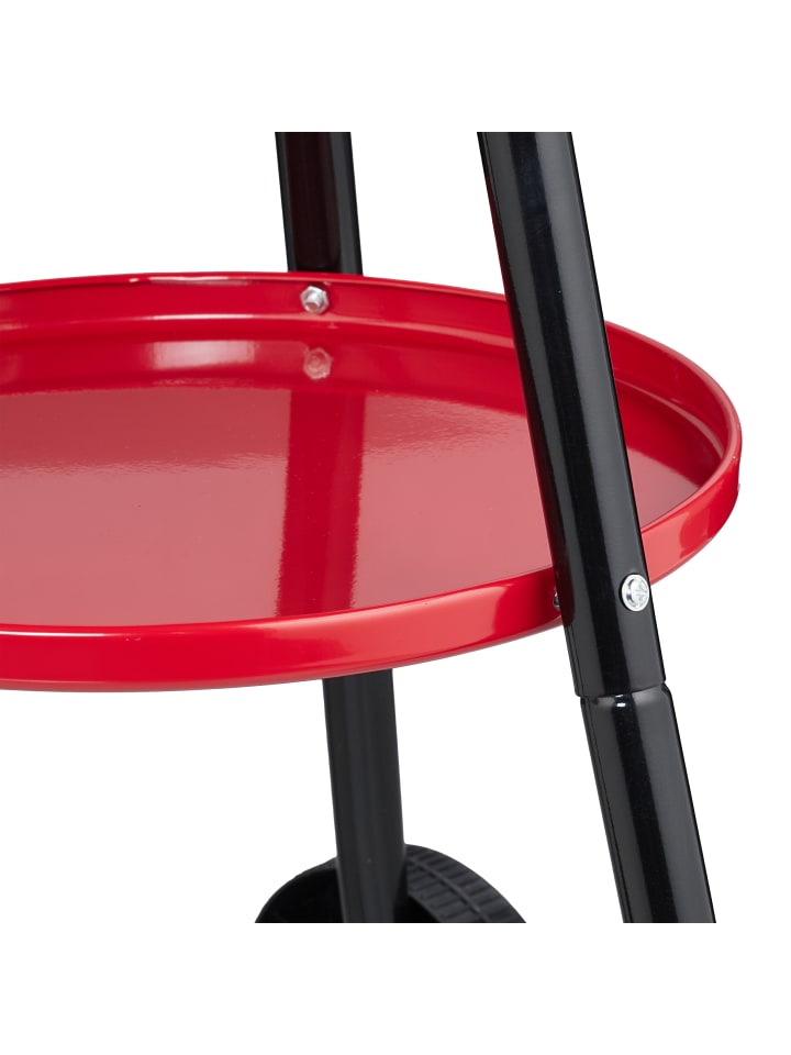 relaxdays Holzkohlegrill in Schwarz/ Rot - Ø 42 cm günstig kaufen onesize