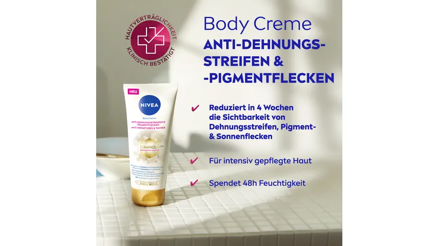 Nivea Luminous Body Creme Anti-Dehnungsstreifen 200 ml