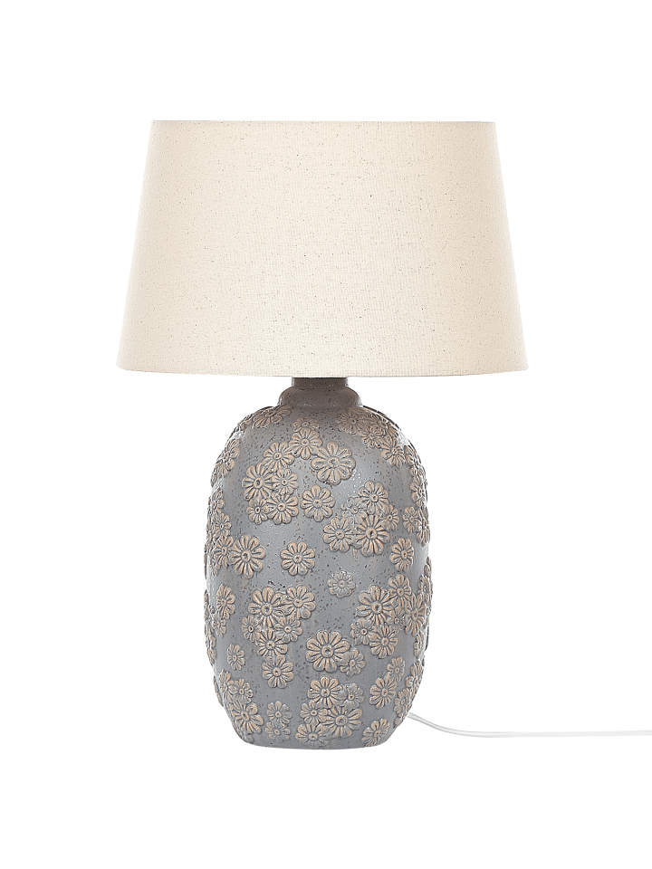 Beliani Tischleuchten FERREY in Grau/Beige - (W) 30 x (H) 46 x (L) 30 cm günstig kaufen onesize