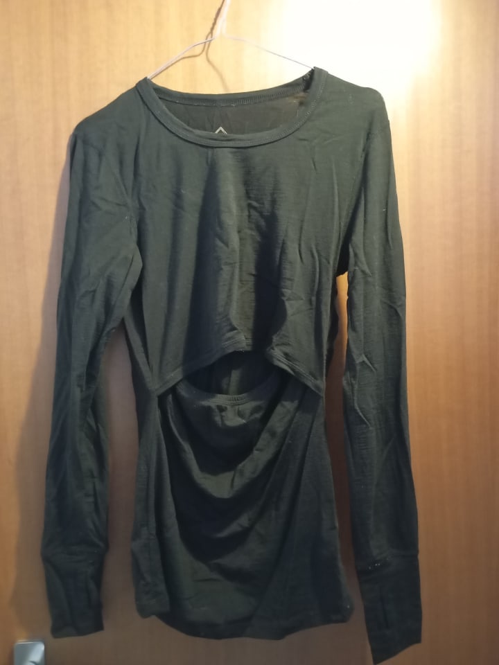Normani Outdoor Sports Merino Umstands-Langarm-Shirt „Cambria“ in Schwarz günstig kaufen M