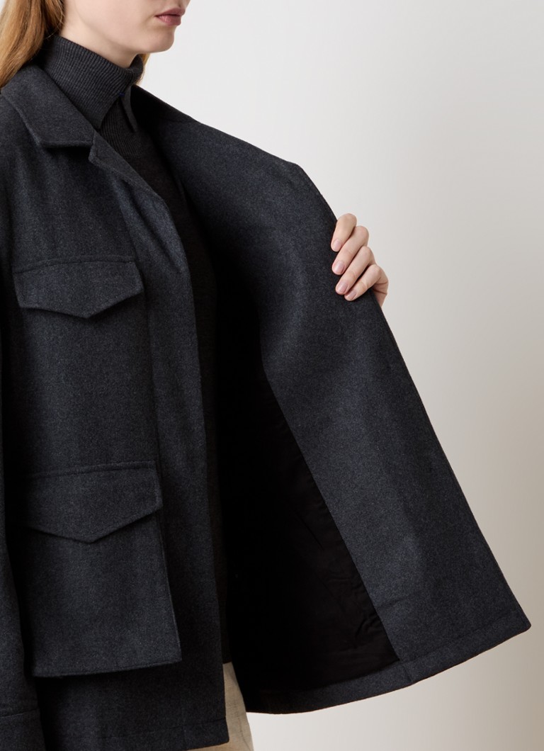 TOTEME Felt jacket in wool blend with flap pockets