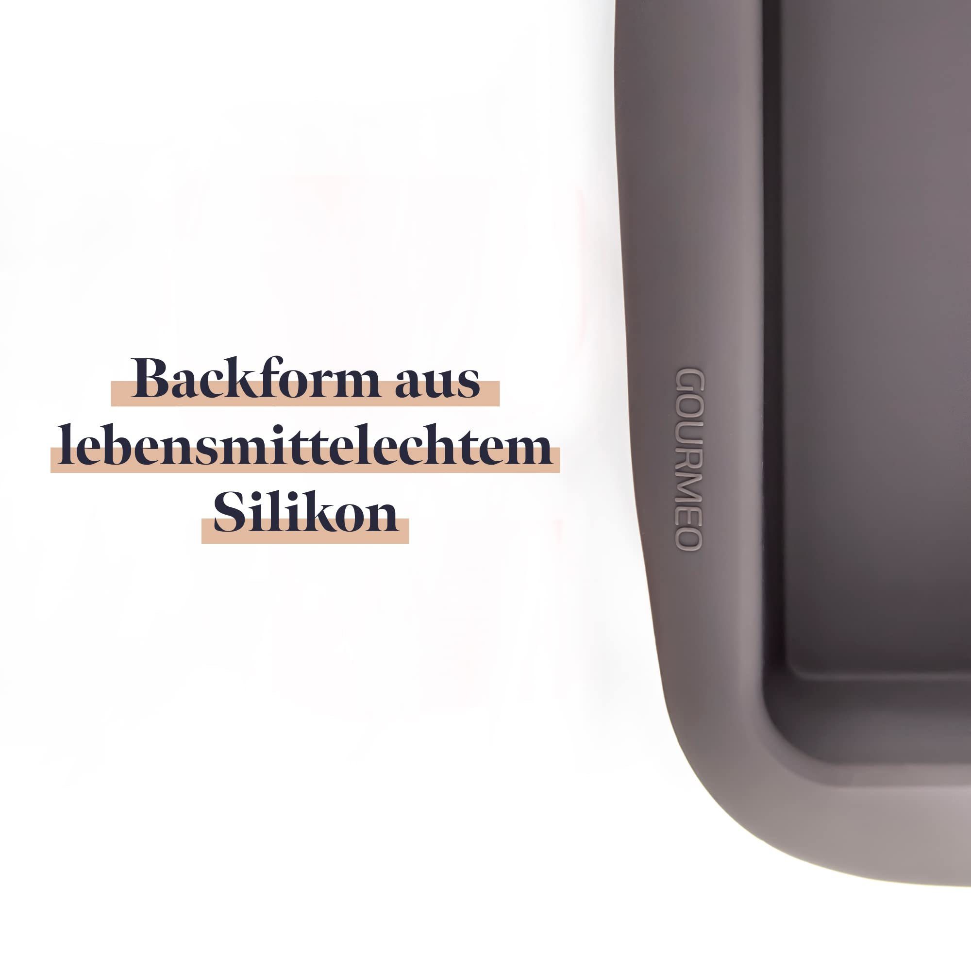 GOURMEO Backblech Silikonbackform, 22cm Länge, Silikon, Silikon Backform, 22cm Größe