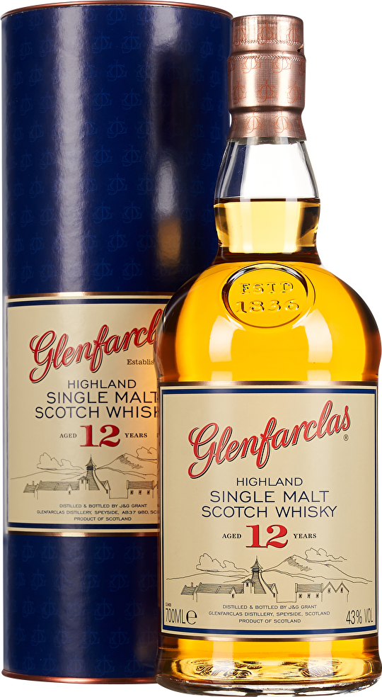 Glenfarclas Scotch Whisky Single Malt 12 YO 0,7 Liter in Tube