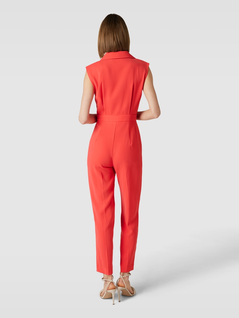 Jumpsuit mit Reverskragen Modell 'CANDELA' in koralle