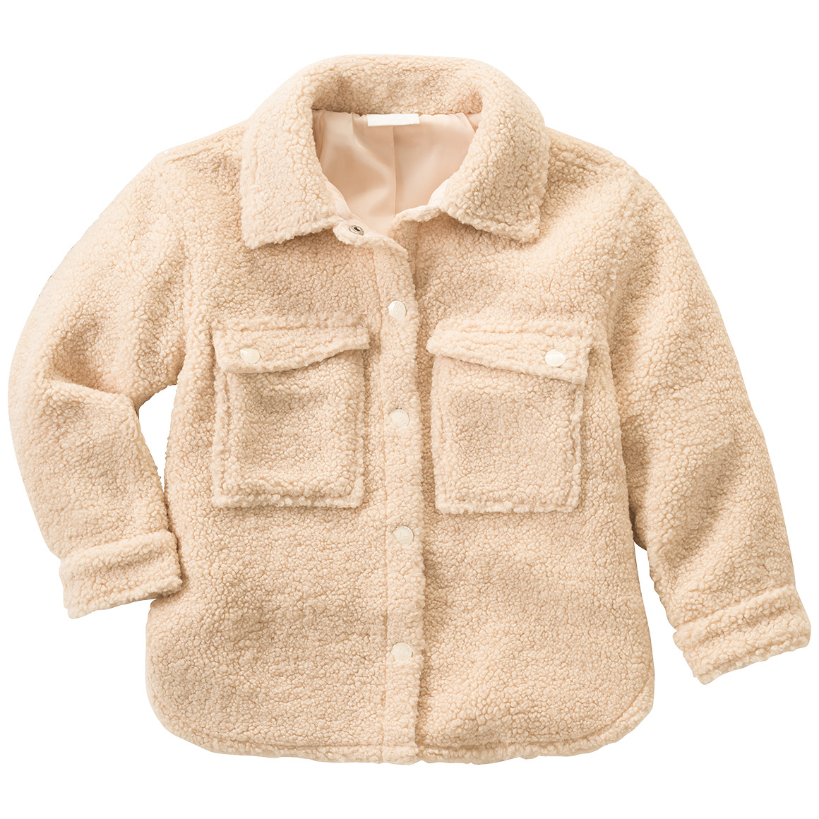 Mädchen Teddyjacke im Hemd-Stil