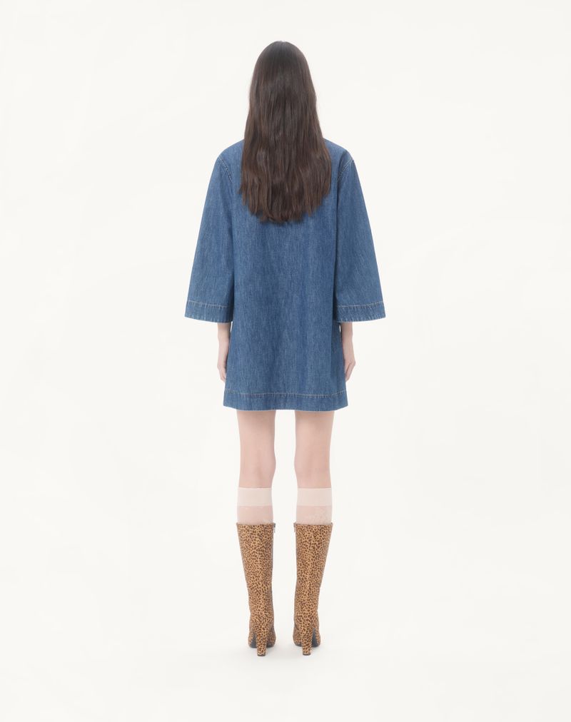 Chambray denim jurk