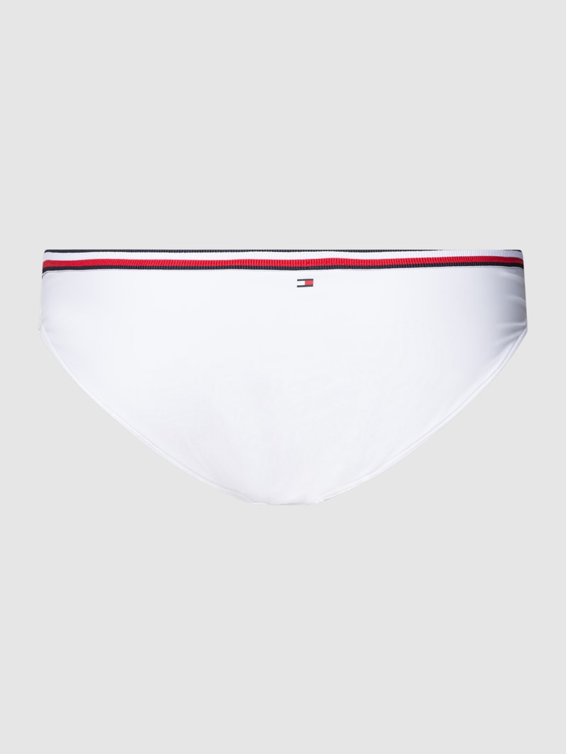 Bikini-Hose mit Kontraststreifen in weiß