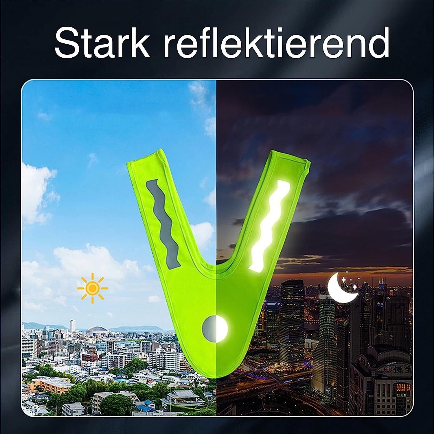 TK Gruppe Warnweste 3x Warnweste V Form gelb für Kinder 3-6 Jahren Pannenweste 2024 (3-tlg)