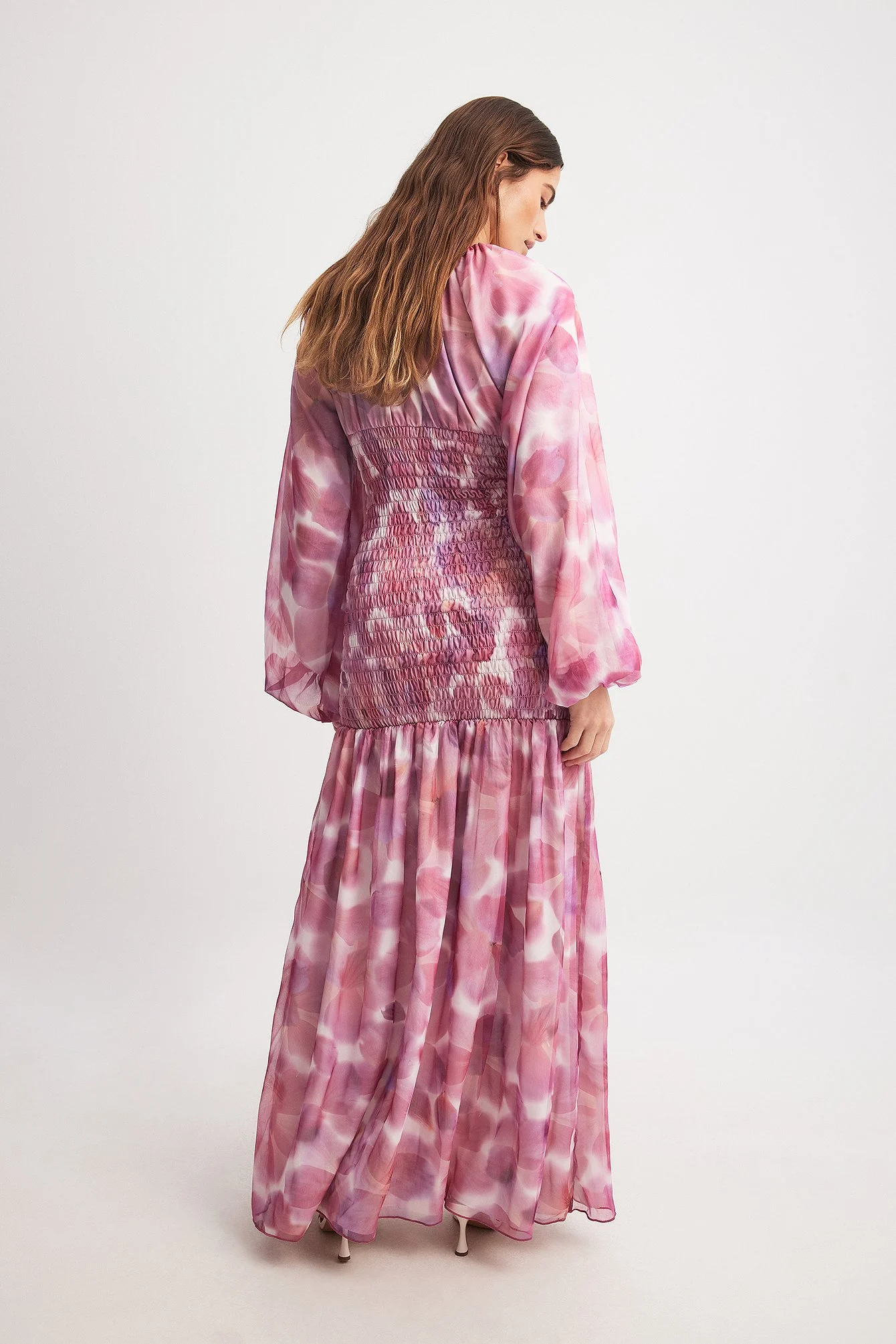 Gathered Body Detail Maxi Dress