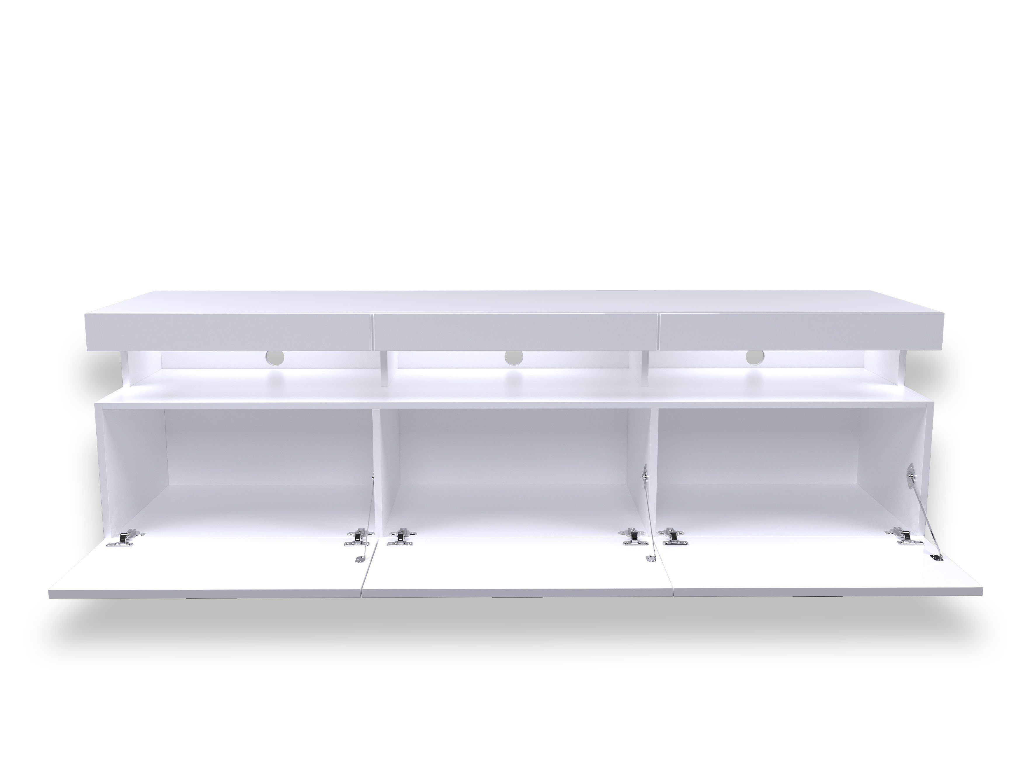 Domando Wohnwand Wohnwand Mondello M2, (3-St), Breite 350cm, Hochglanz