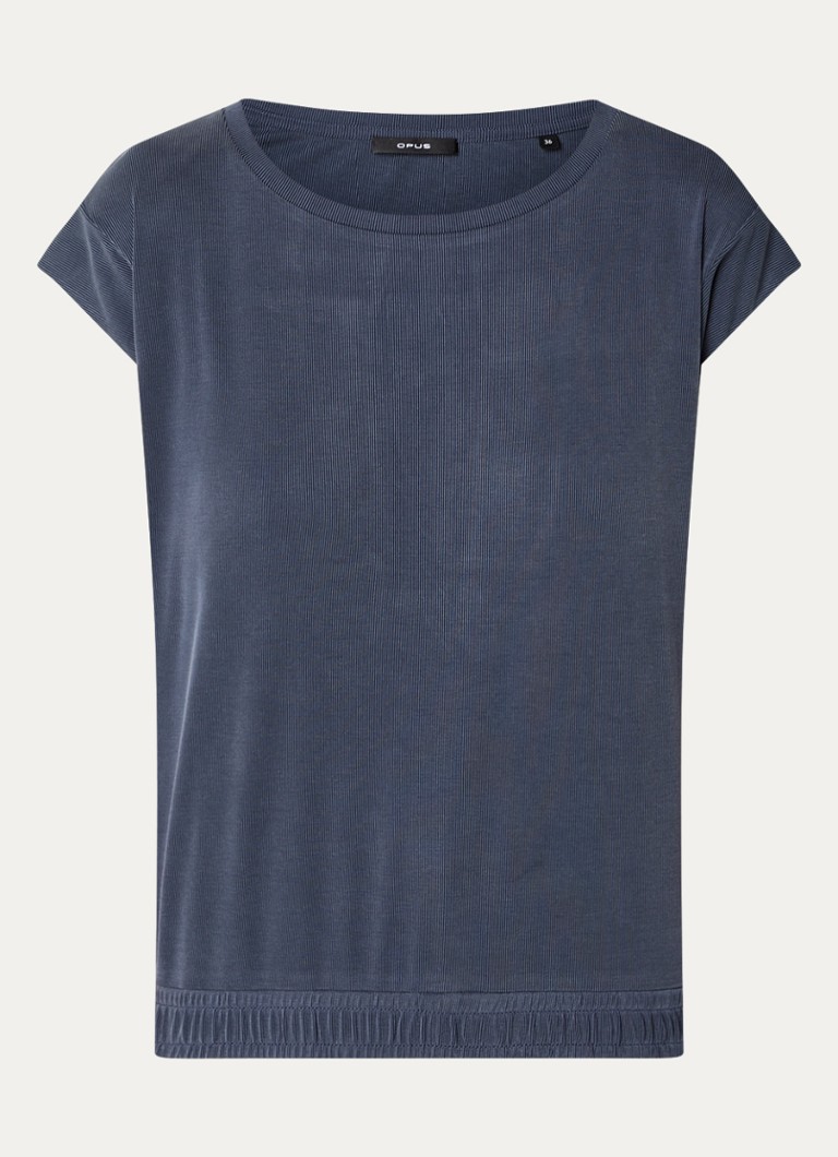 OPUS Sonsai top with rib structure and stretch