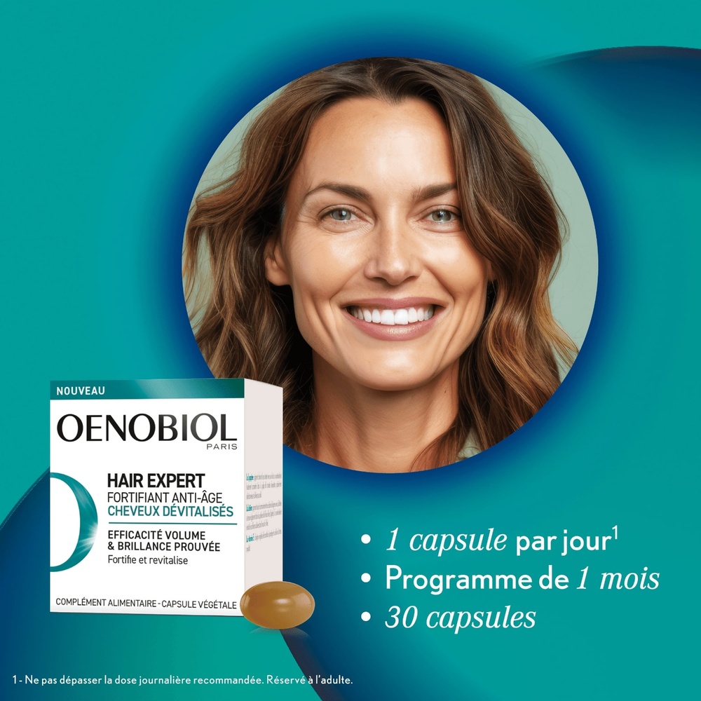 oenobiol Hair Expert Fortifiant Anti-Âge Complément alimentaire Cheveux
