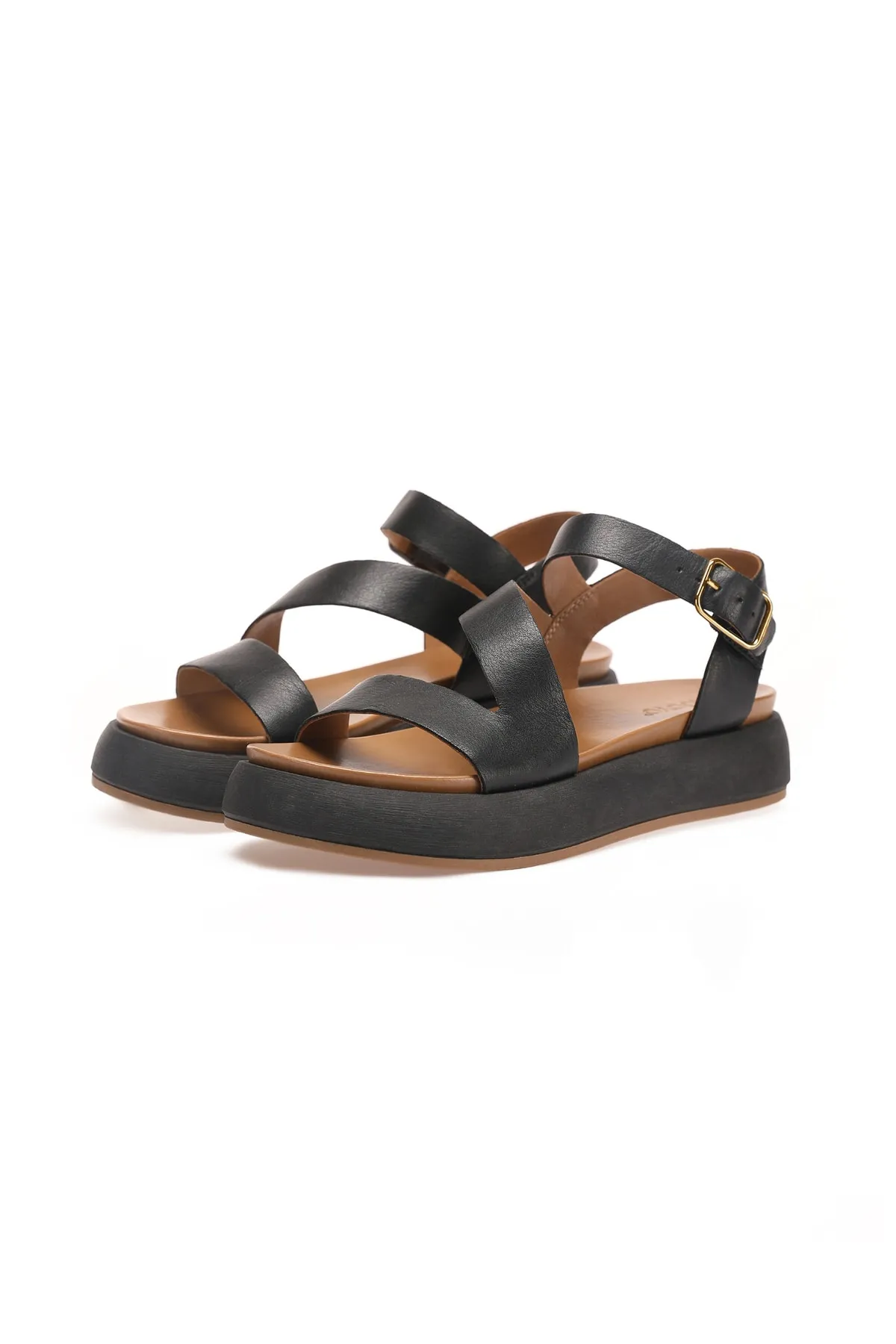 INUOVO  Sandalette - Schwarz - Flacher Absatz