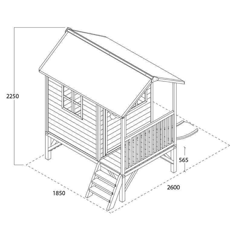 Cabane en bois Loft 300 Naturel