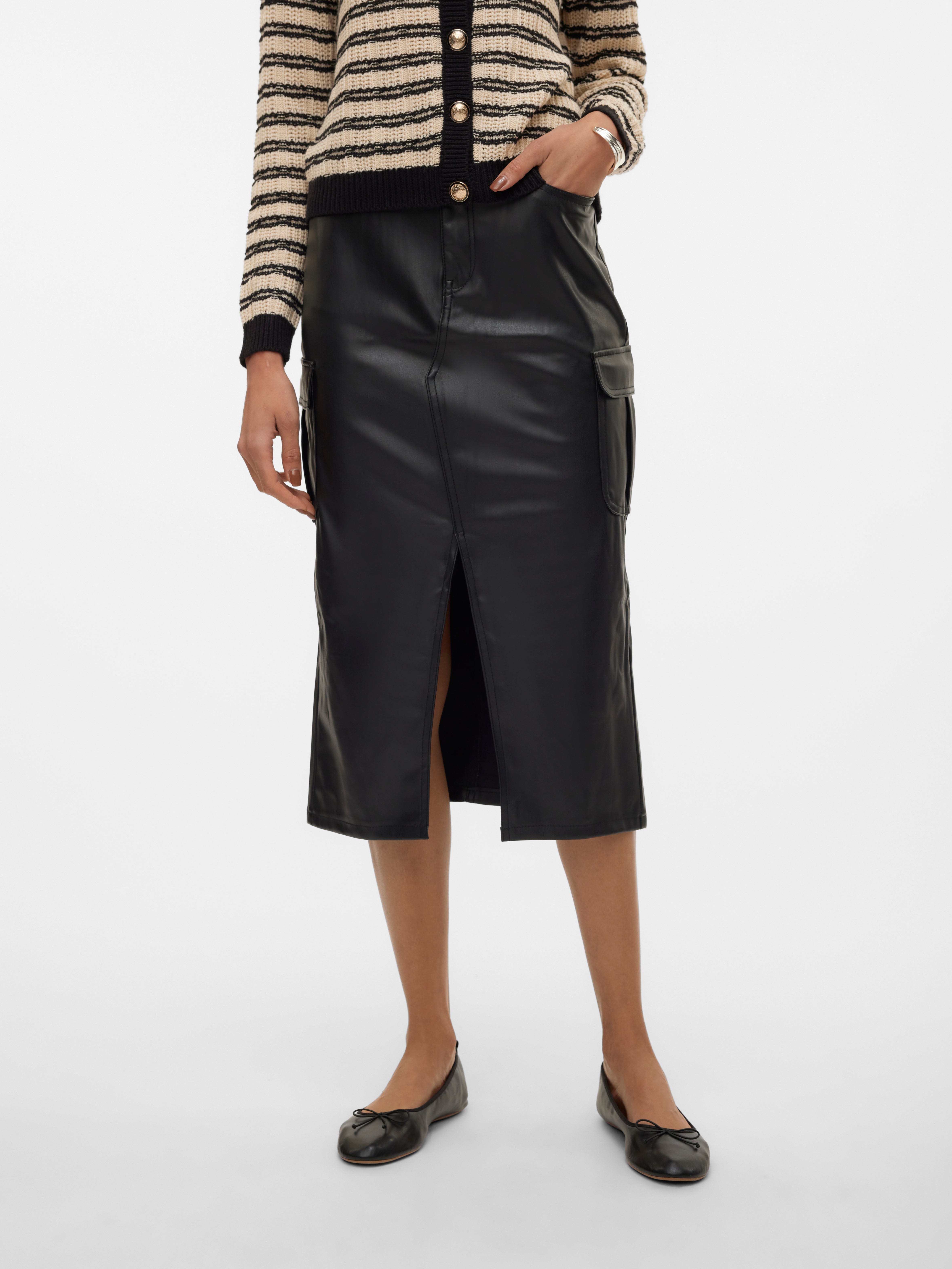 VMVERI Hohe Taille Langer Rock