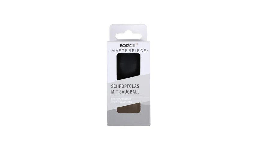 BODY&SOUL Masterpiece Schröpfglas mit Saugball schwarz