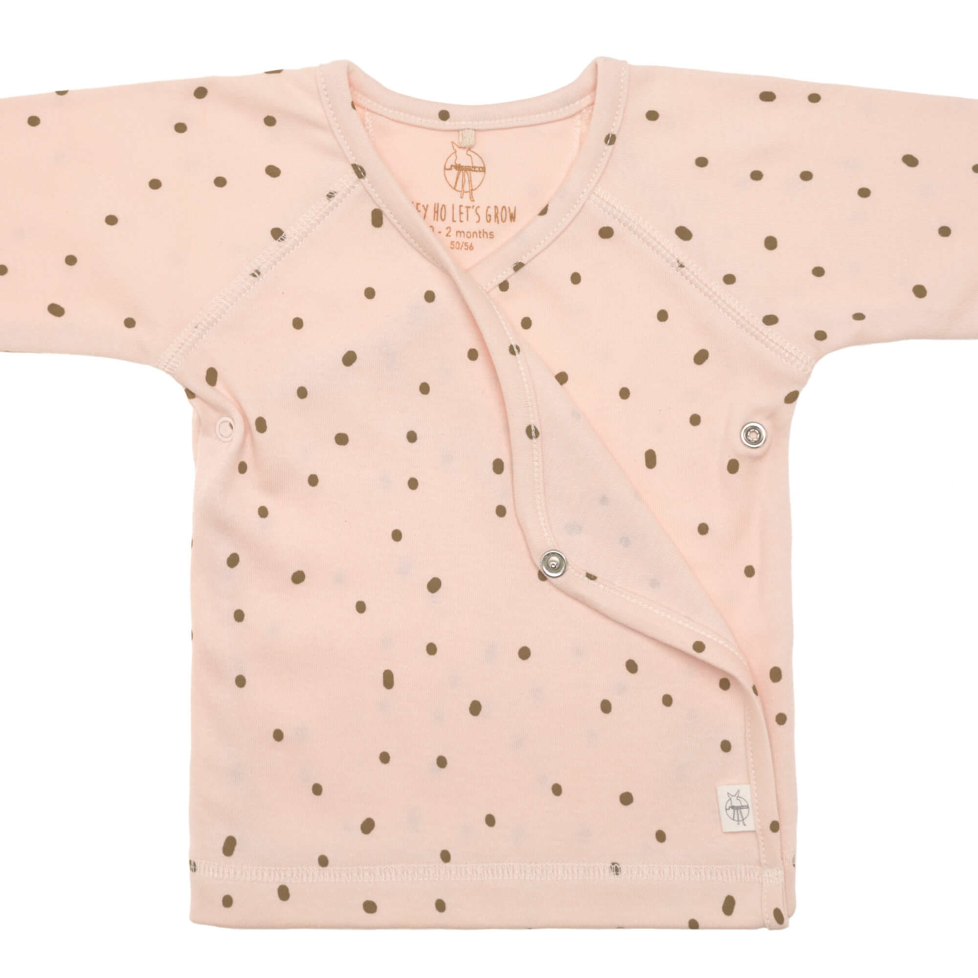 Baby Wickelshirt - Bio Baumwolle, Powder Pink