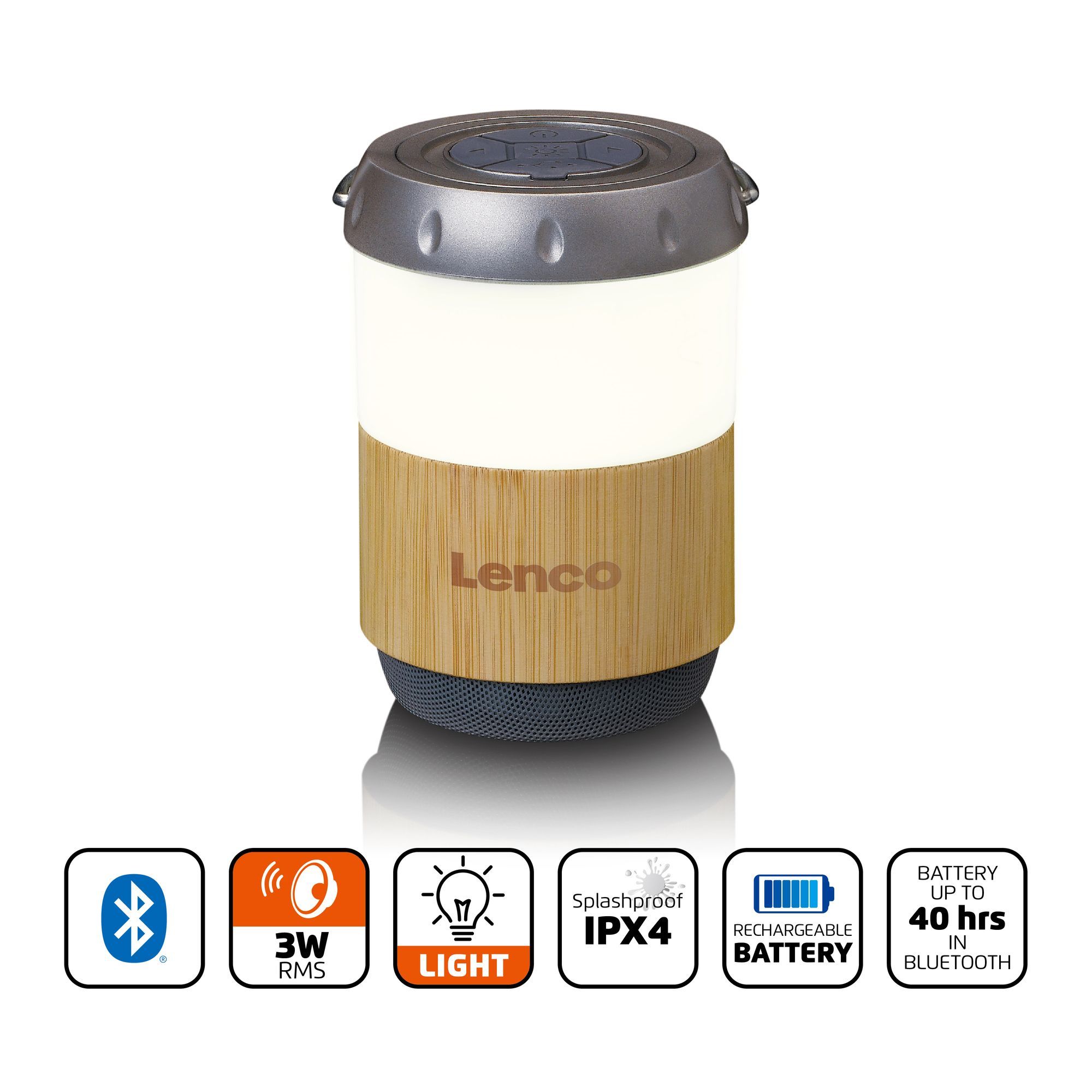 Lenco BTL-030BA Laterne mit Bluetooth-Lautsprecher