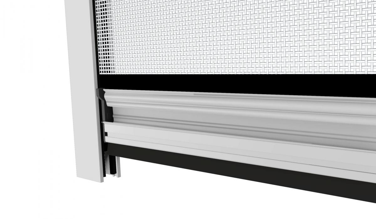 Windhager Powertec Alu-Insektenschutz Fenster Rollo 130 x 160, Weiss