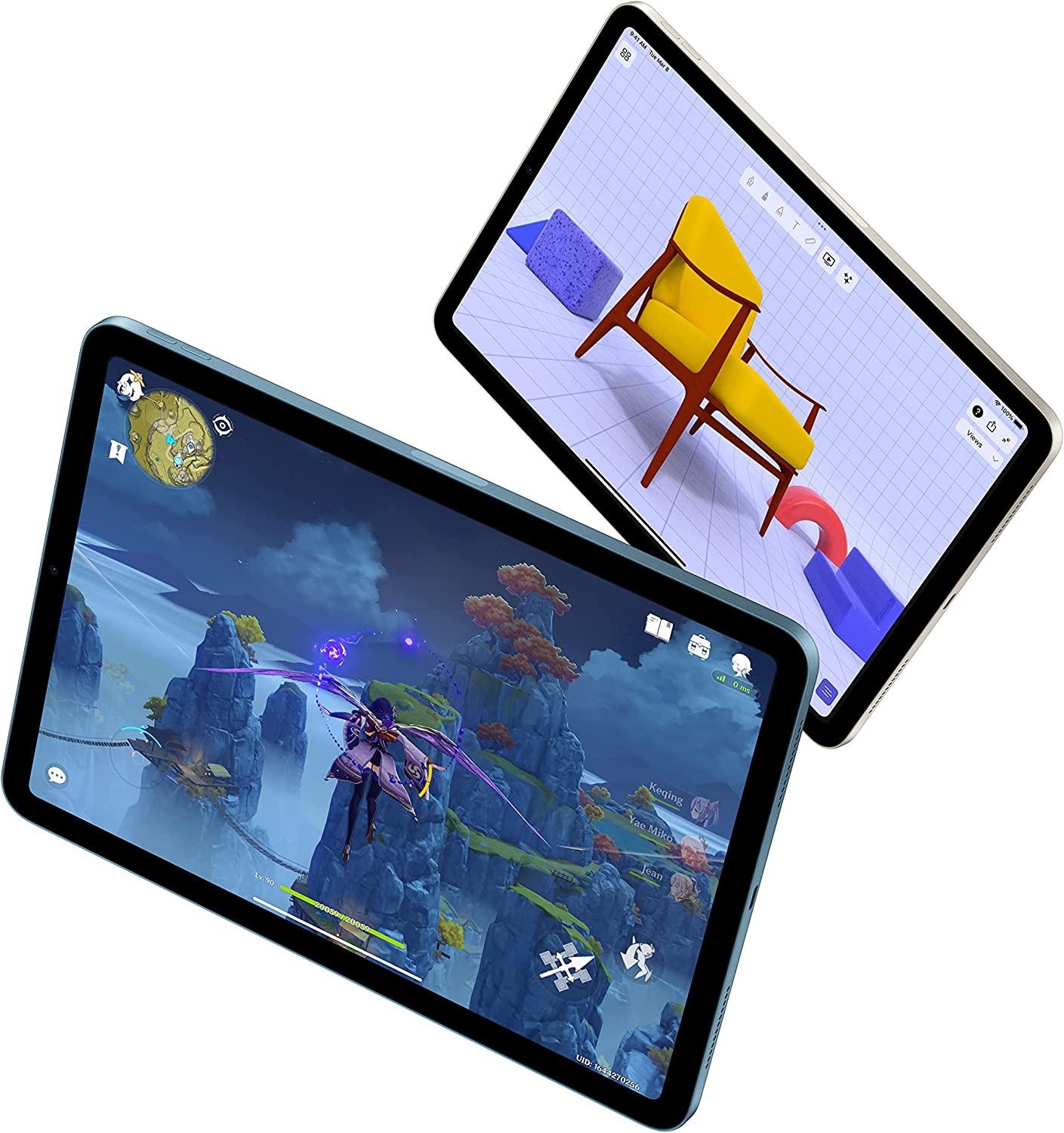 Apple iPad Air (5th Generation): with M1 chip, 10.9-inch Liquid Retina Display, Wi-Fi 6, 12MP front/12MP Back Camera, Touch ID, All-Day Battery Life – Purple