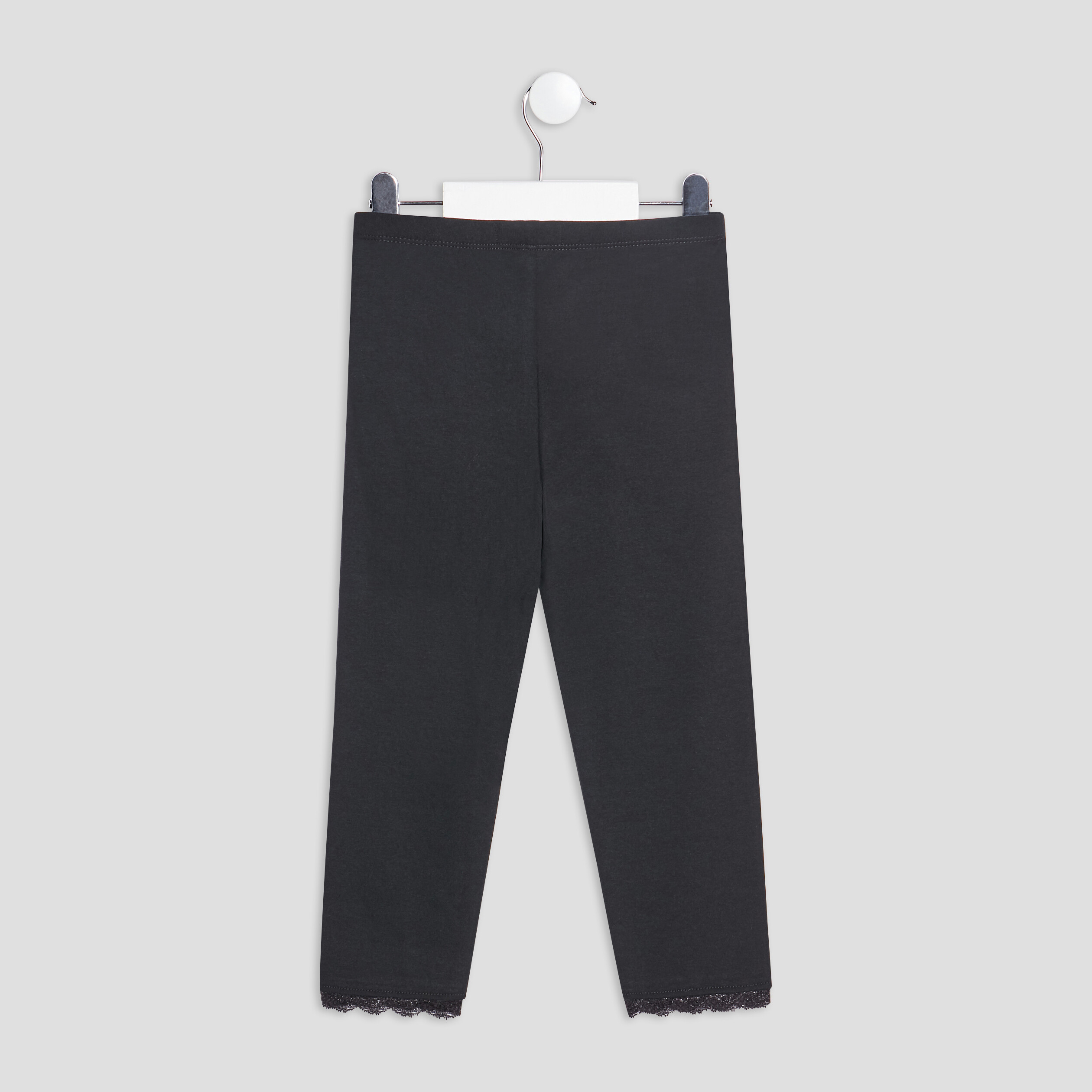 Leggings avec dentelle noir fille | La Halle