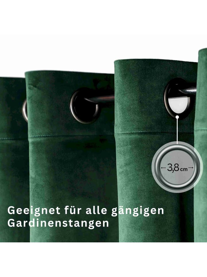 Tom Tailor TT Ösenvorhang VelvetSignature 140 x 250 cm in Grün günstig kaufen 140 x 250 cm