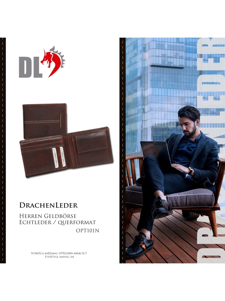 DrachenLeder Portemonnaie Leder Herren Geldbörse Serie Daniel günstig kaufen onesize