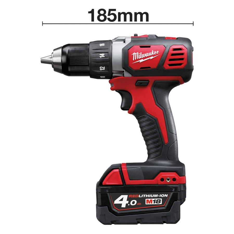 Milwaukee 4933443565 M18 BDD-402C Mașină de șurubelniță compactă cu acumulator 18V 4,0Ah Li-Ion