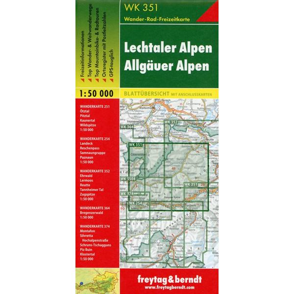 Lechtaler, Allgäuer Alpen 1 : 50 000 - Wanderkarte