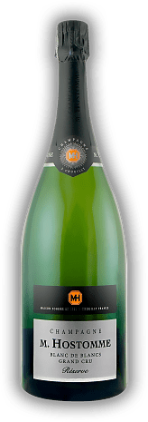 M.Hostomme Reserve Blanc de Blancs Grand Cru Extra Brut 1,5 Liter M.Hostomme Reserve Blanc de Blancs Grand Cru Extra Brut 1,5 Liter Produziert von ausgewählten Cuvées von Blanc de Blancs Grand Cru Chouilly in limitierten Mengen. 1,5	 Liter - Vol 12%