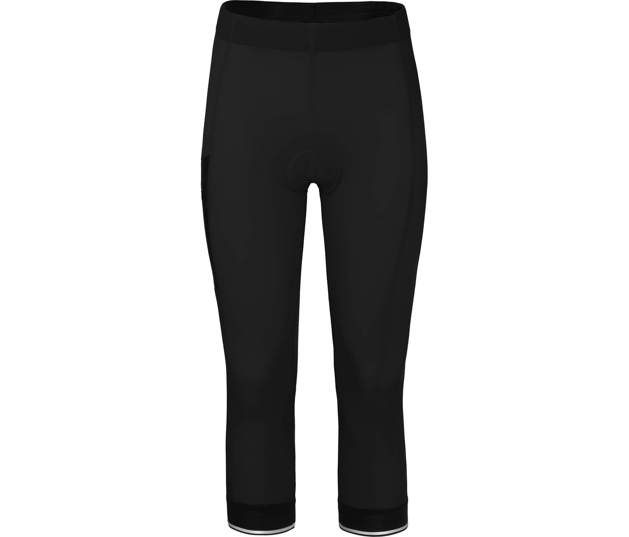 Bergson Fahrradhose SUNDRA COMFORT Capri (mit Sitzpolster) Damen 3/4 Radhose, bielastisch, tight, Normalgrößen, schwarz