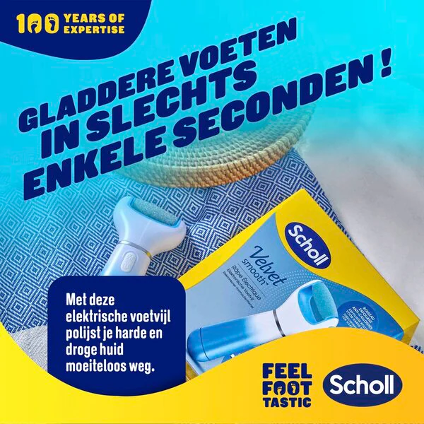 Dr. Scholl's Velvet Smooth sähköinen jalkaviila, sininen