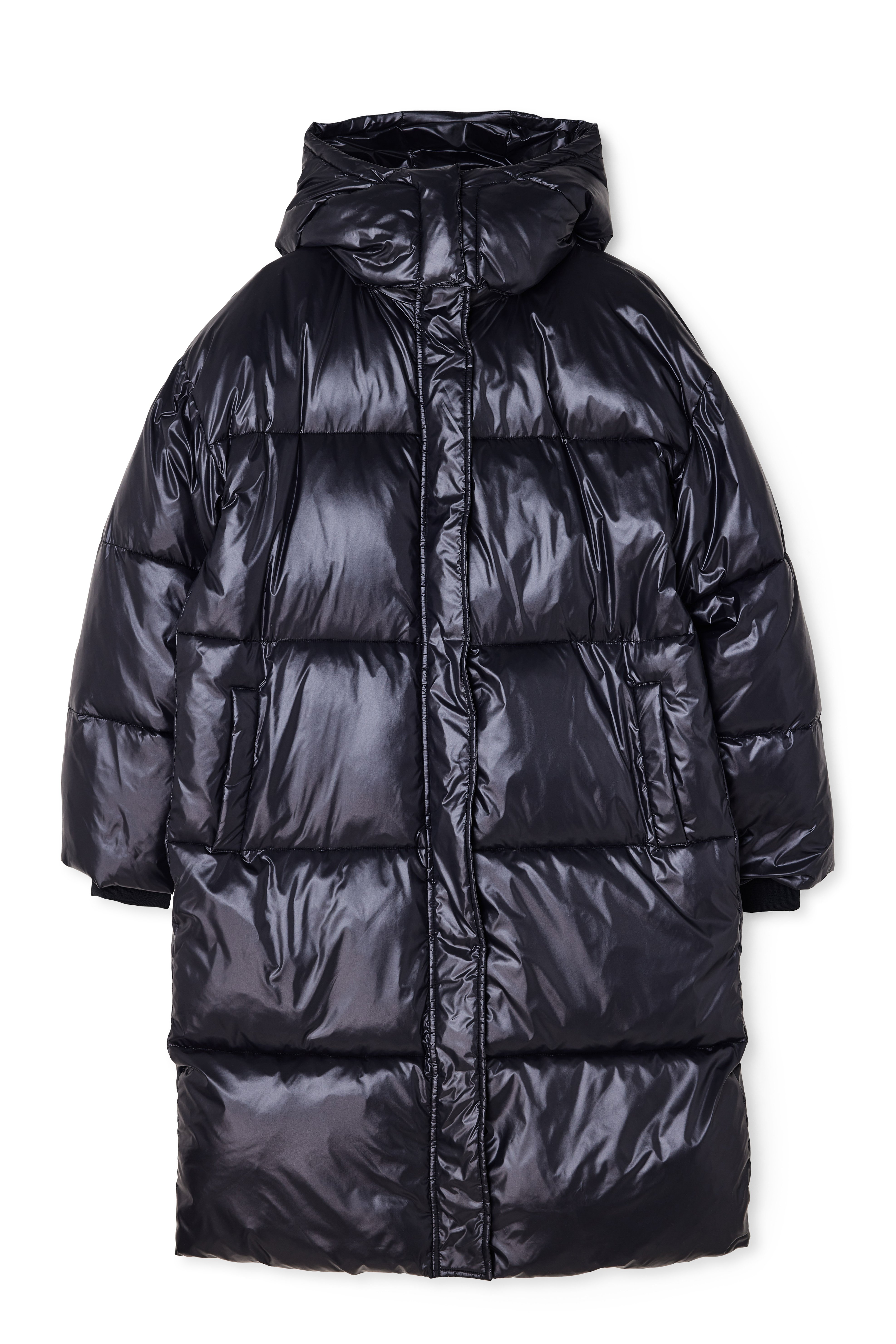 Lange oversized wattierte Jacke
