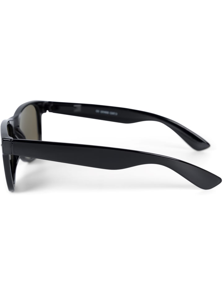 styleBREAKER Nerd Sonnenbrille in Schwarz / Blau verspiegelt günstig kaufen onesize