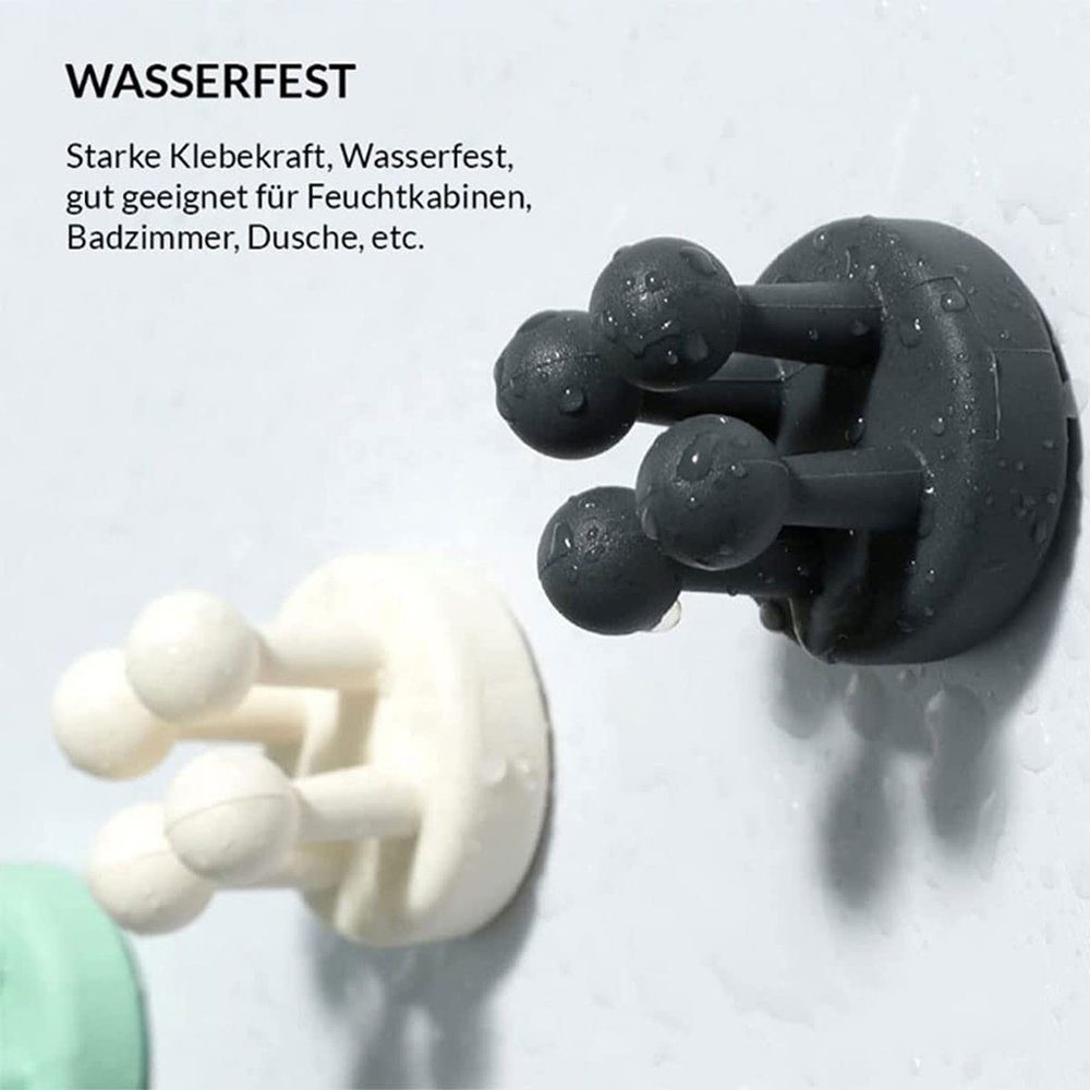 Zeaicos Wandhaken Rasiererhalter, Zahnbürstenhalter, Rasierer Halterung, Wandhaken, (4-St)