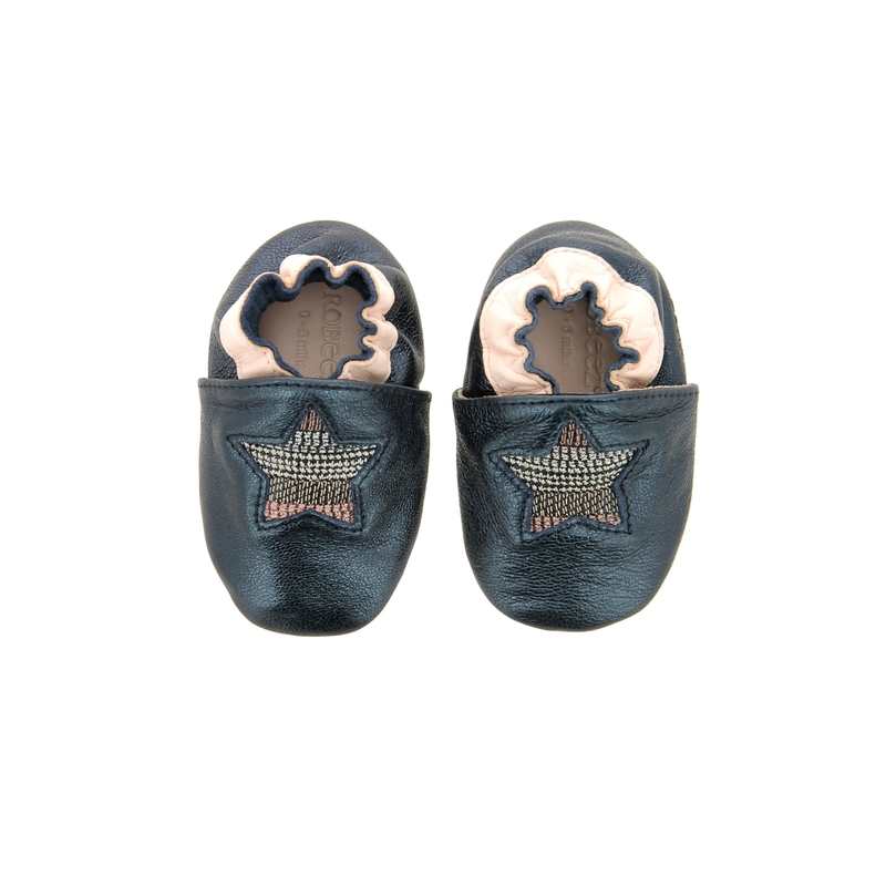 Chaussons cuir tannage végétal Star Stripe Crp