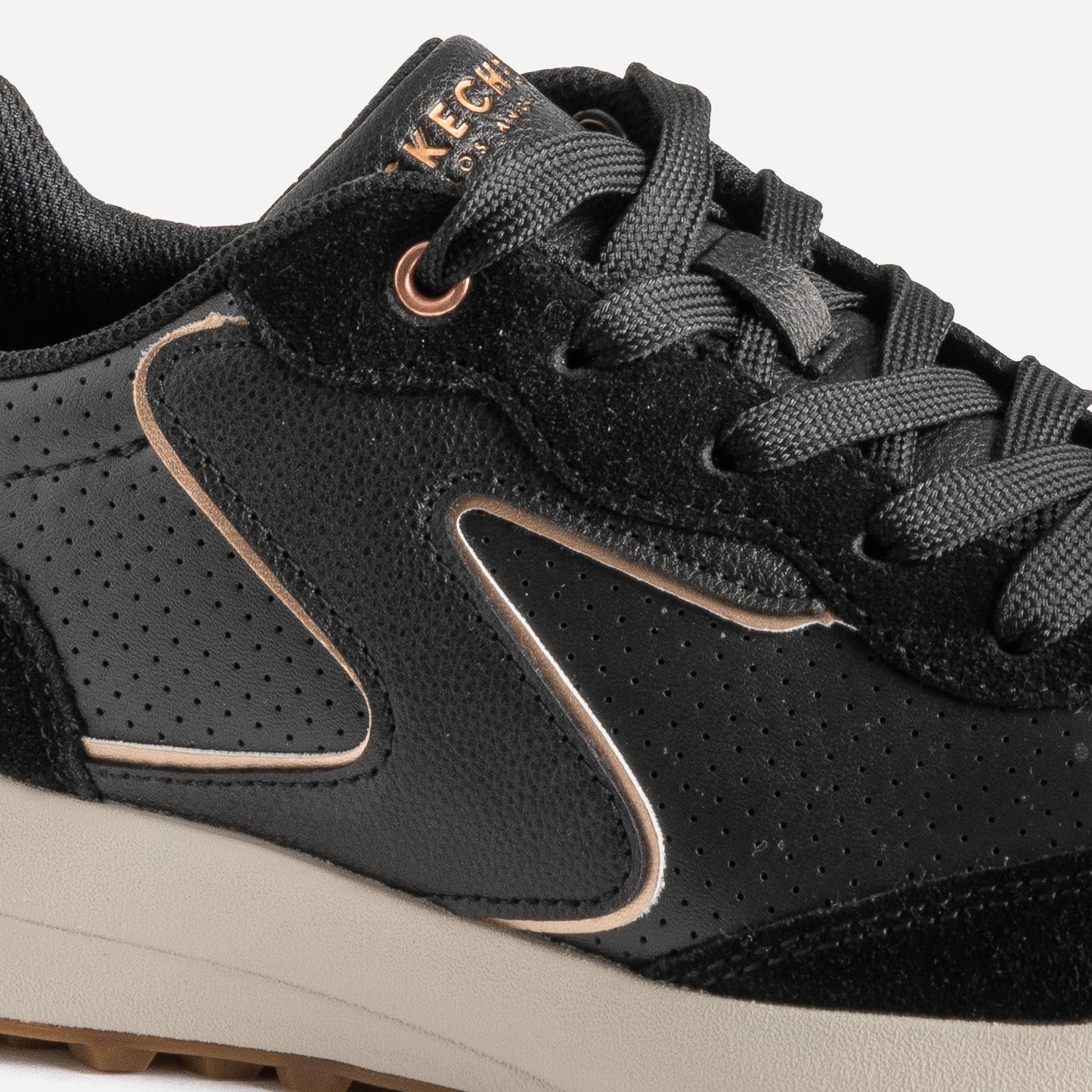 Tennis SKECHERS noire bi-matière