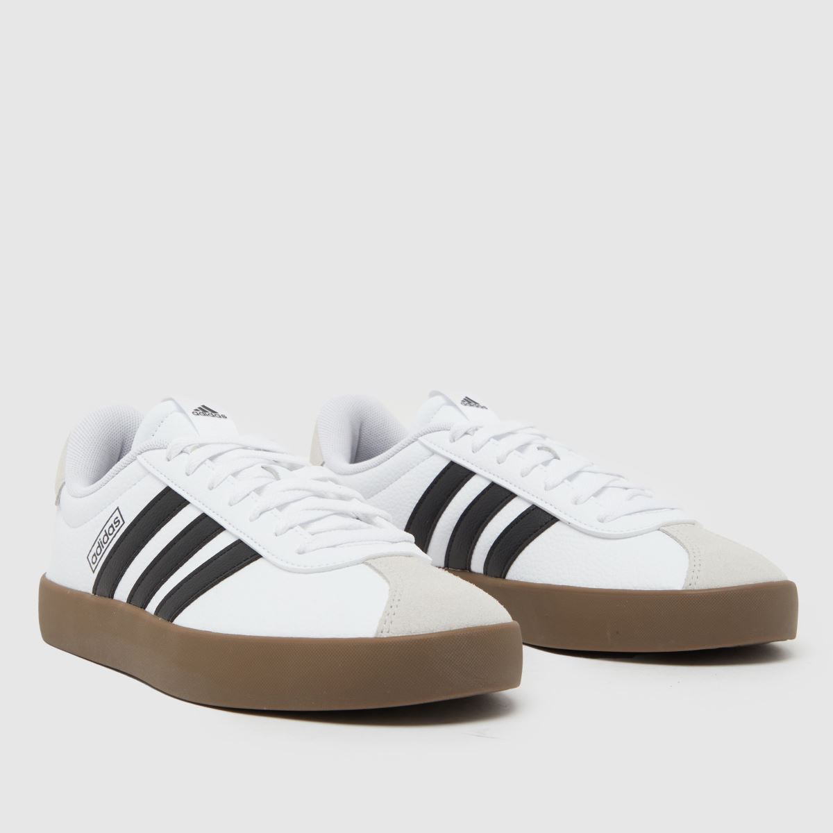 adidas vl court 3.0 träningsskor i vitt och svart