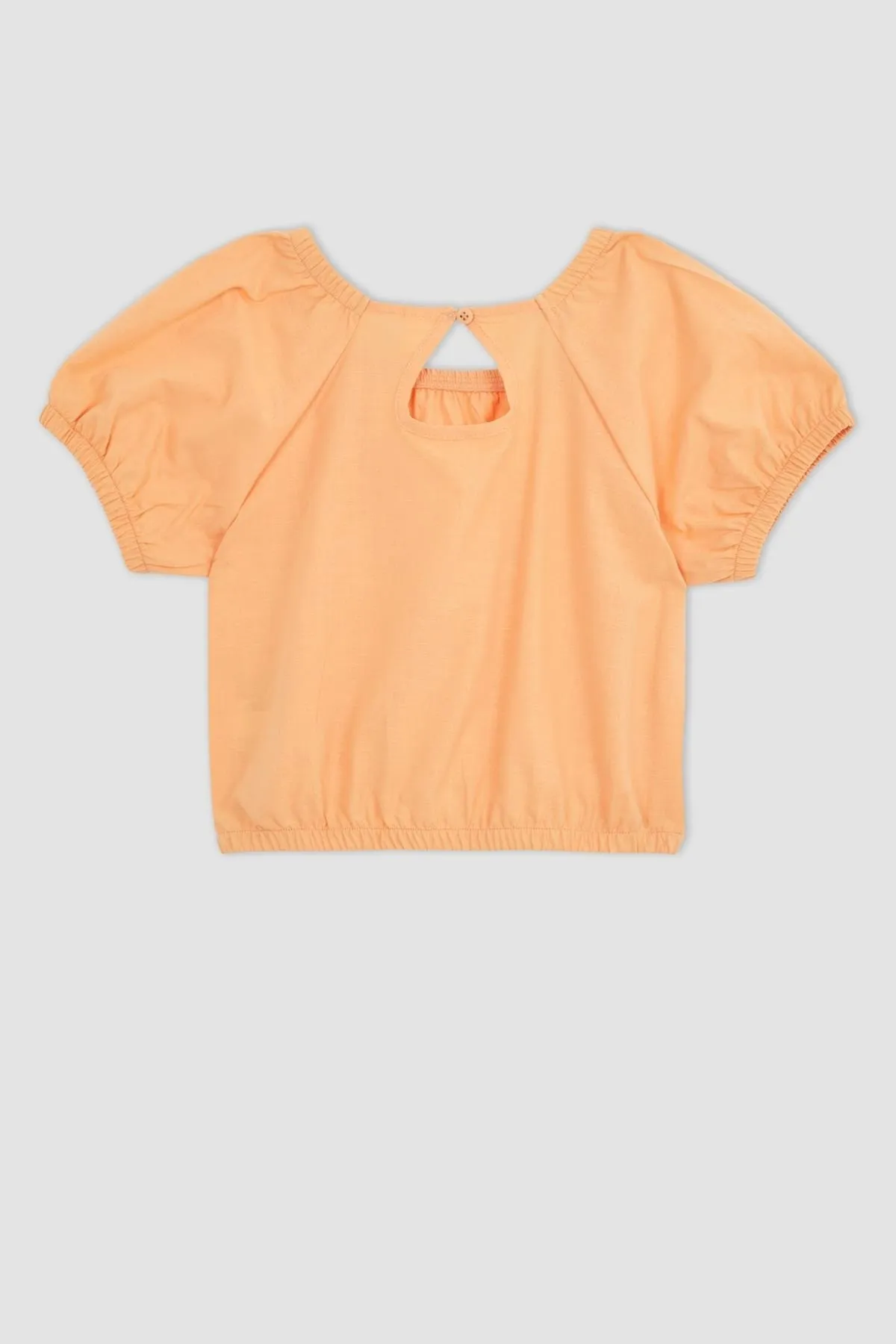DeFacto  2-teiliges Set mit kurzärmeliger Bluse und Hose für Mädchen in Leinenoptik