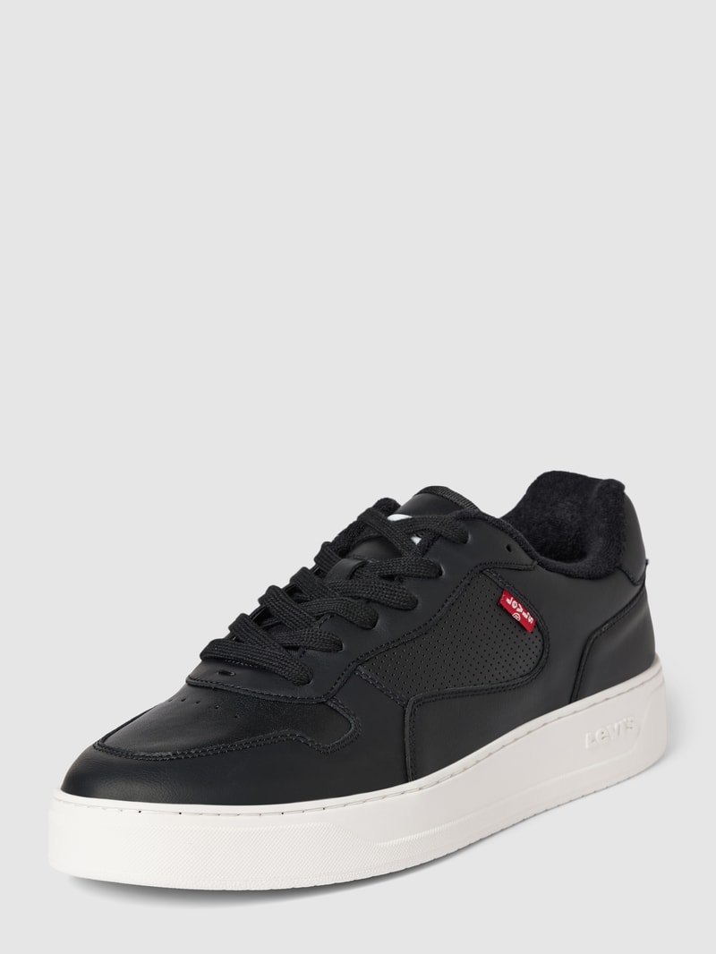 Sneaker aus Leder-Mix Modell 'GLIDE' in schwarz