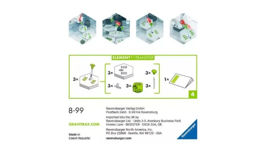 Ravensburger Beschäftigung - GraviTrax Element Transfer - Kugelbahn-Erweiterung