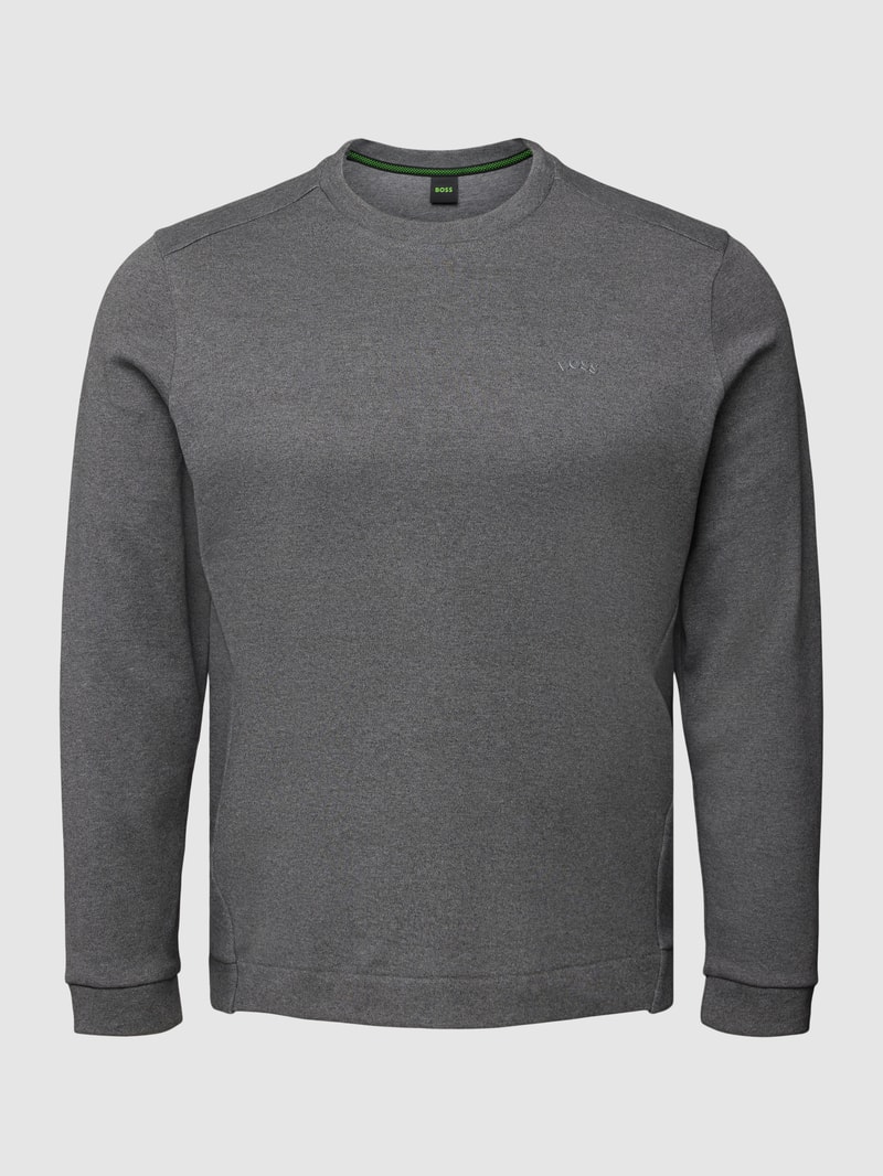 Sweatshirt mit Strukturmuster Modell 'Salbo' in mittelgrau