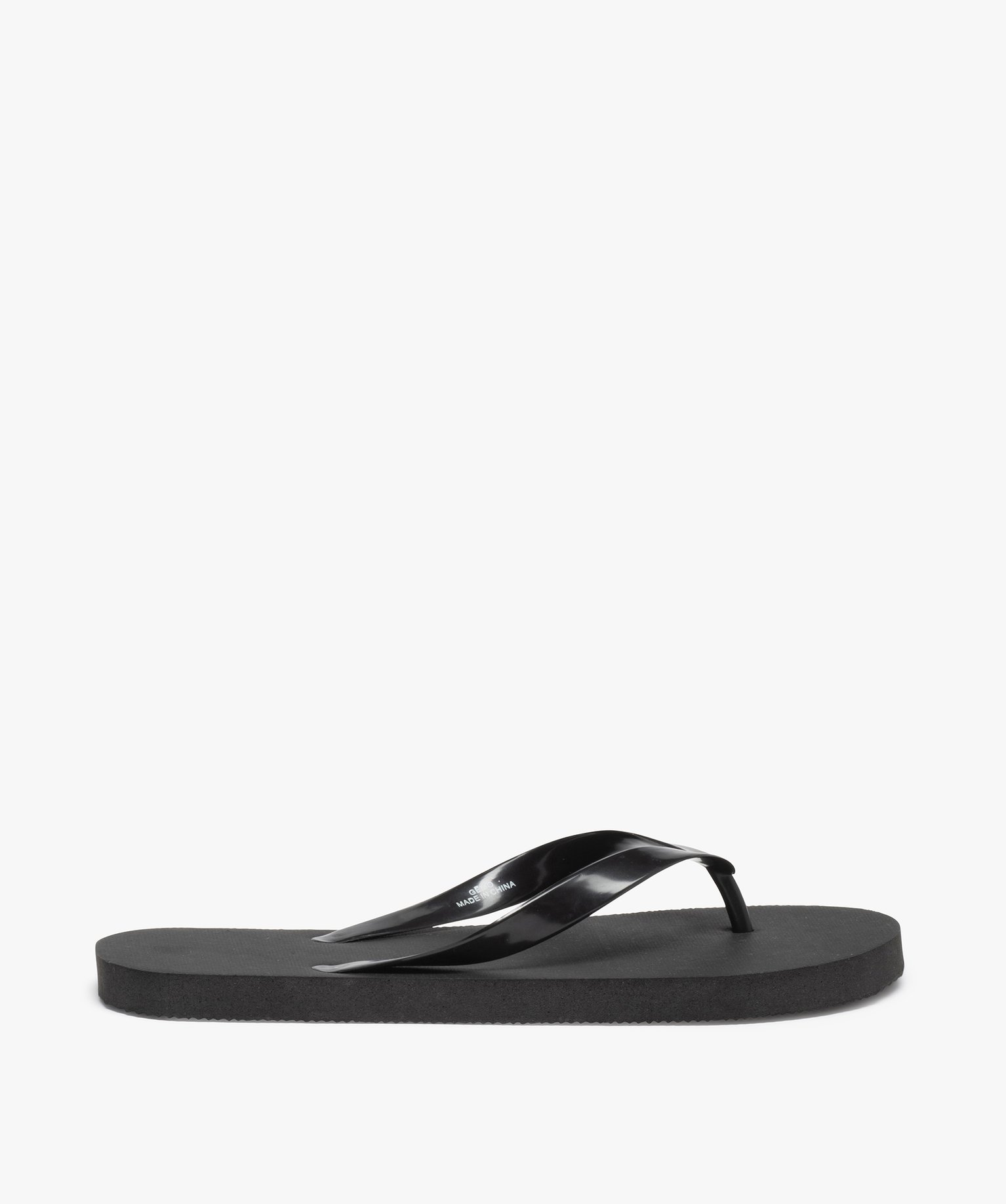 Tongs Garçon monochromes à brides souples noir | GEMO