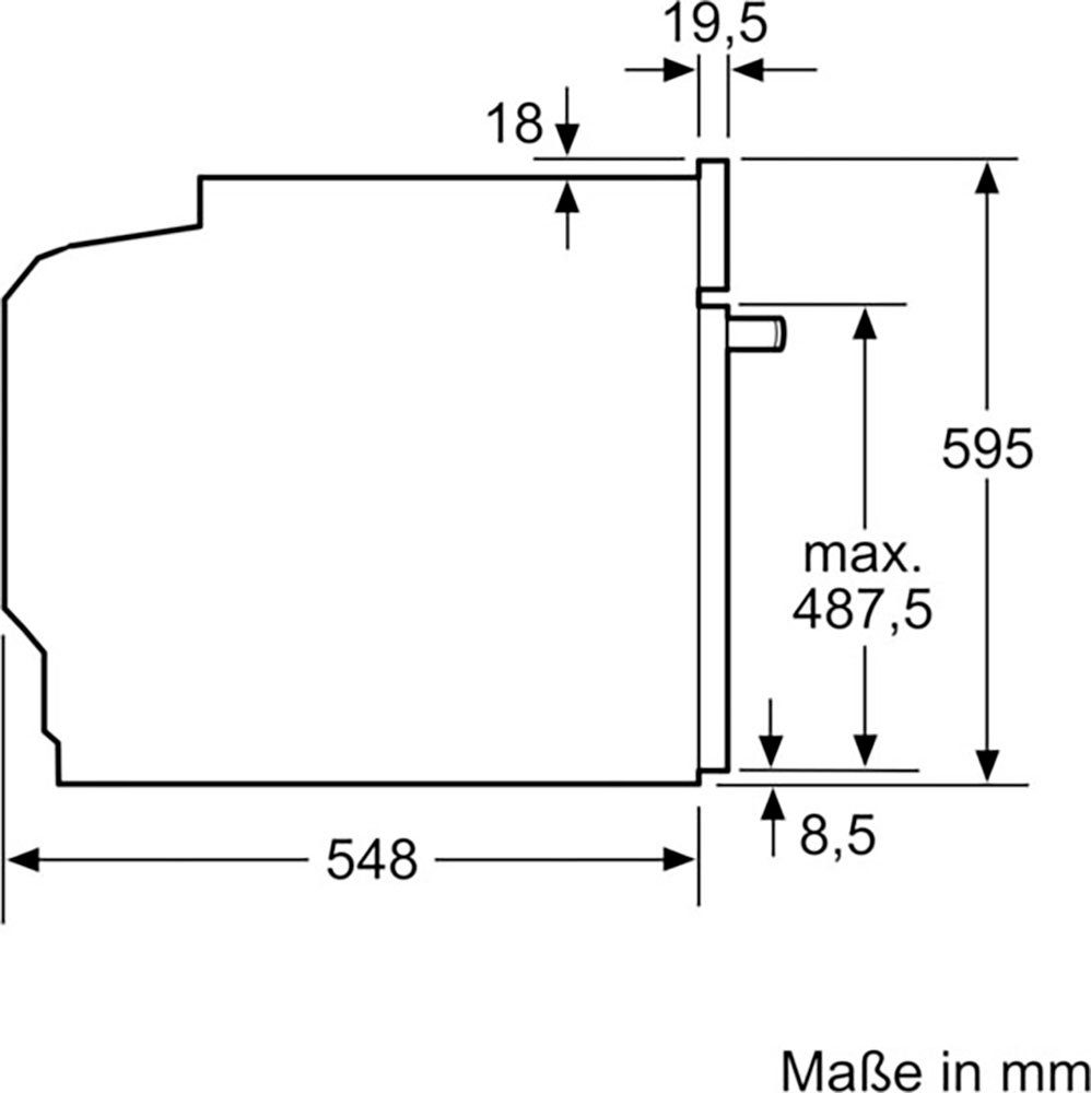 NEFF Backofen B5ACH7AG1, Pyrolyse-Selbstreinigung, voll versenkbare Ofentür dank Slide & Hide®
