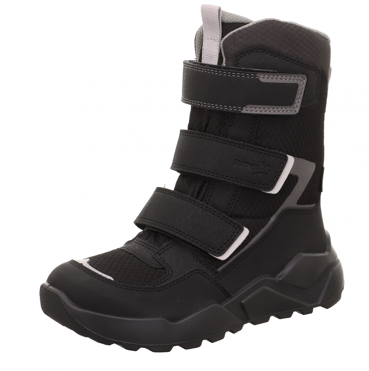 ROCKET - Schwarz/Grau Stiefel mit Klettverschluss