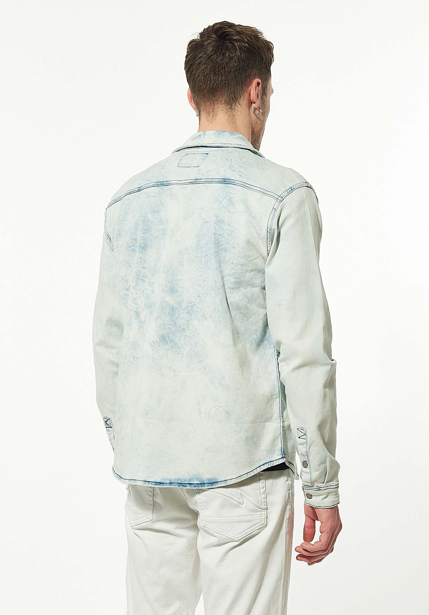 TIZIO  Chemise en jean tie and dye Homme