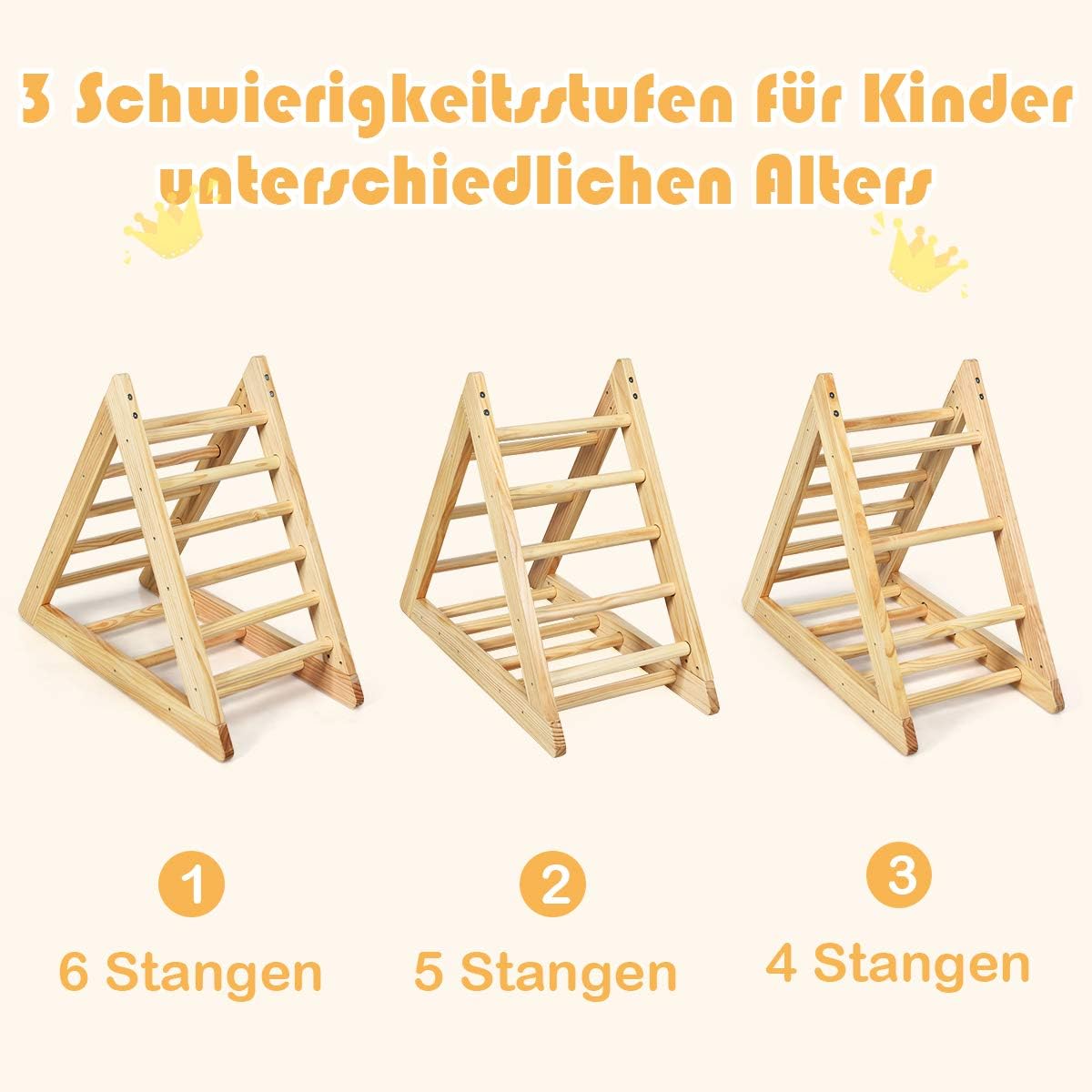 Costway Kletterdreieck aus Holz