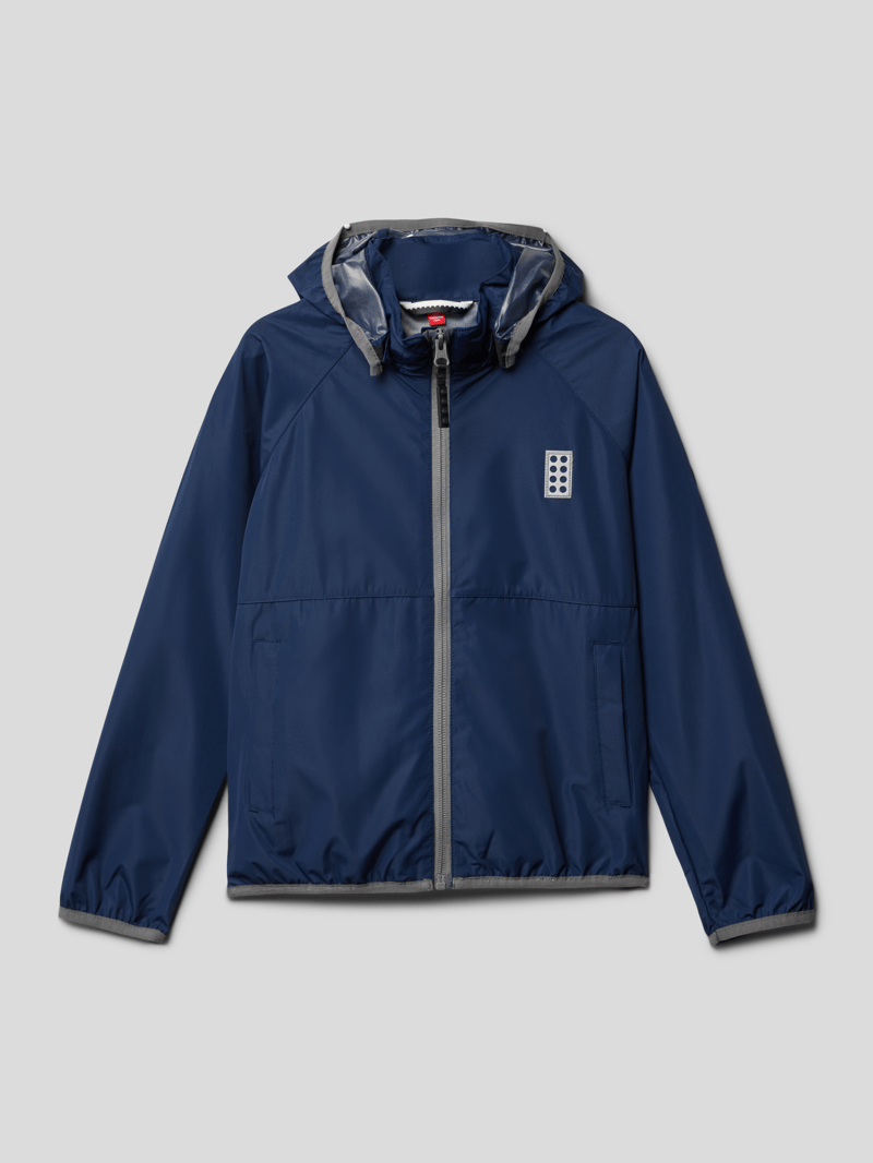 Jacke mit abnehmbarer Kapuze Modell 'JOCHY' in marineblau