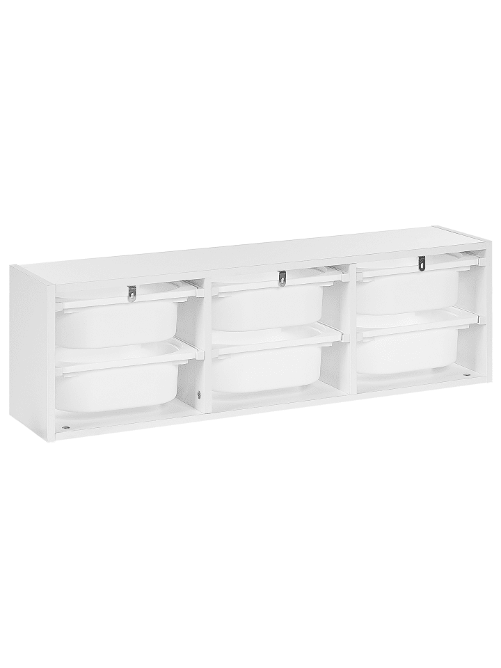Beliani Ablageregal TOBIN in Weiß - (W) 98 x (H) 29 x (L) 21 cm günstig kaufen onesize